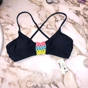 Blue crochet swim suit